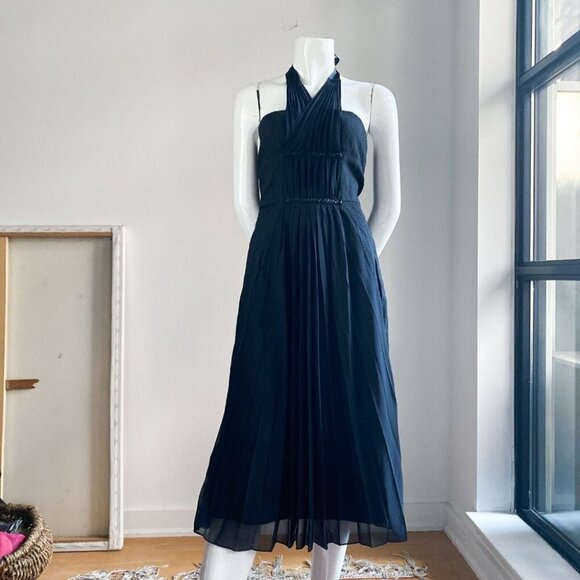 NWT Vintage Teenflo Black Wool Lurex Chiffon Sequin Classic Black Dress… - Picture 4 of 8